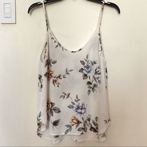 Flynn Skye Semi Sheer Floral Print Cami Style Tank
